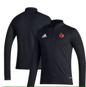 Adidas Louisville Cardinals 1/4 ZIP Pullover black